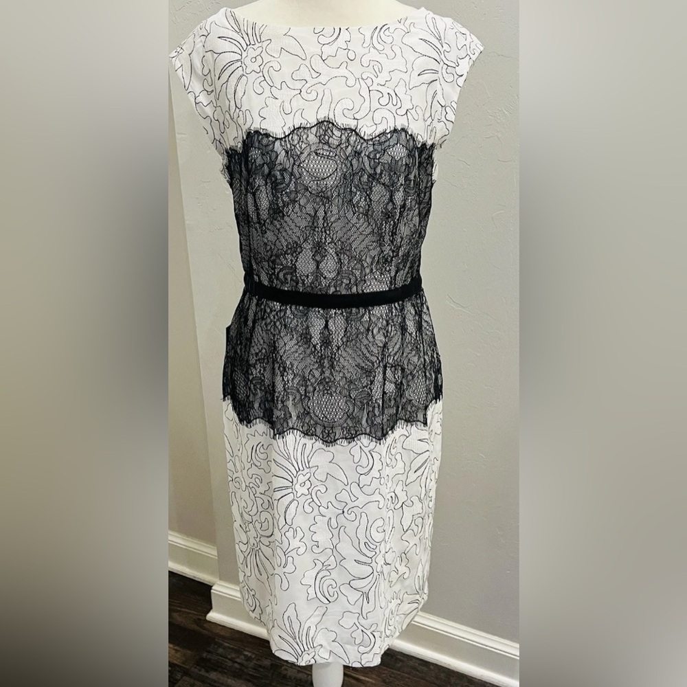 The Limited Scandal Collection Black and White Floral Dress size 6
